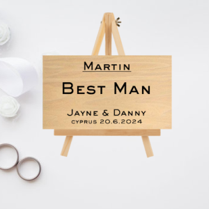 Wooden Place Namecards On Easel